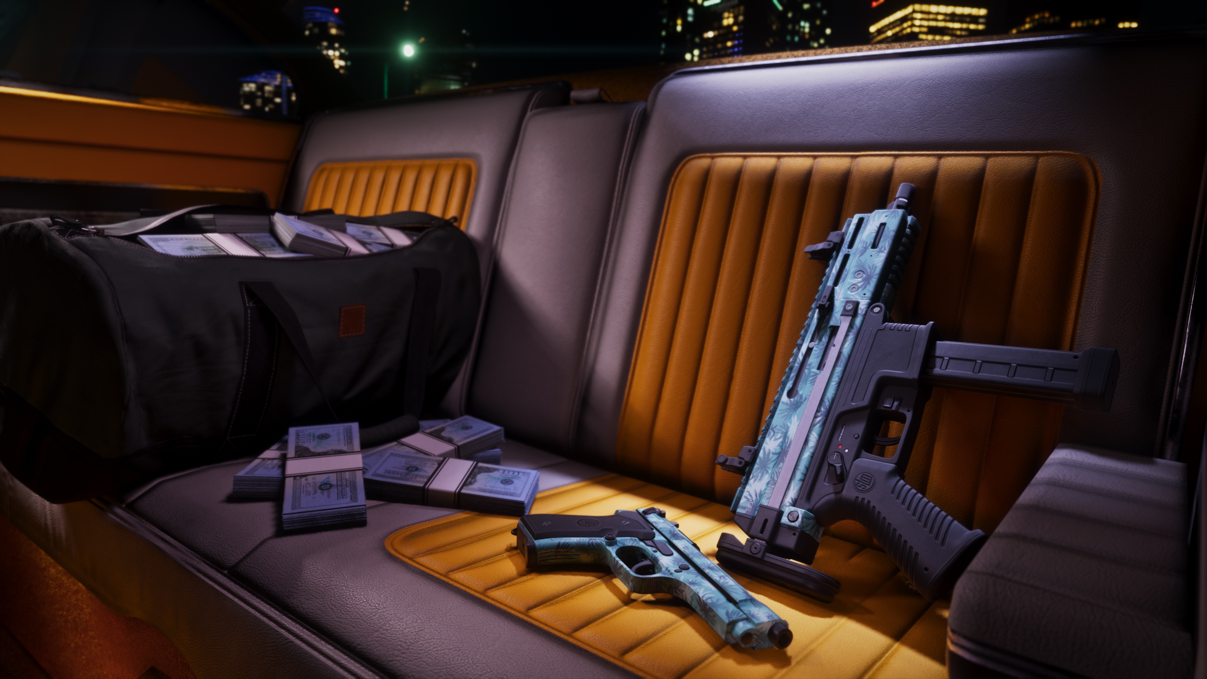 Des armes au motif Tommy Vercetti du Pack Vintage Vice City
