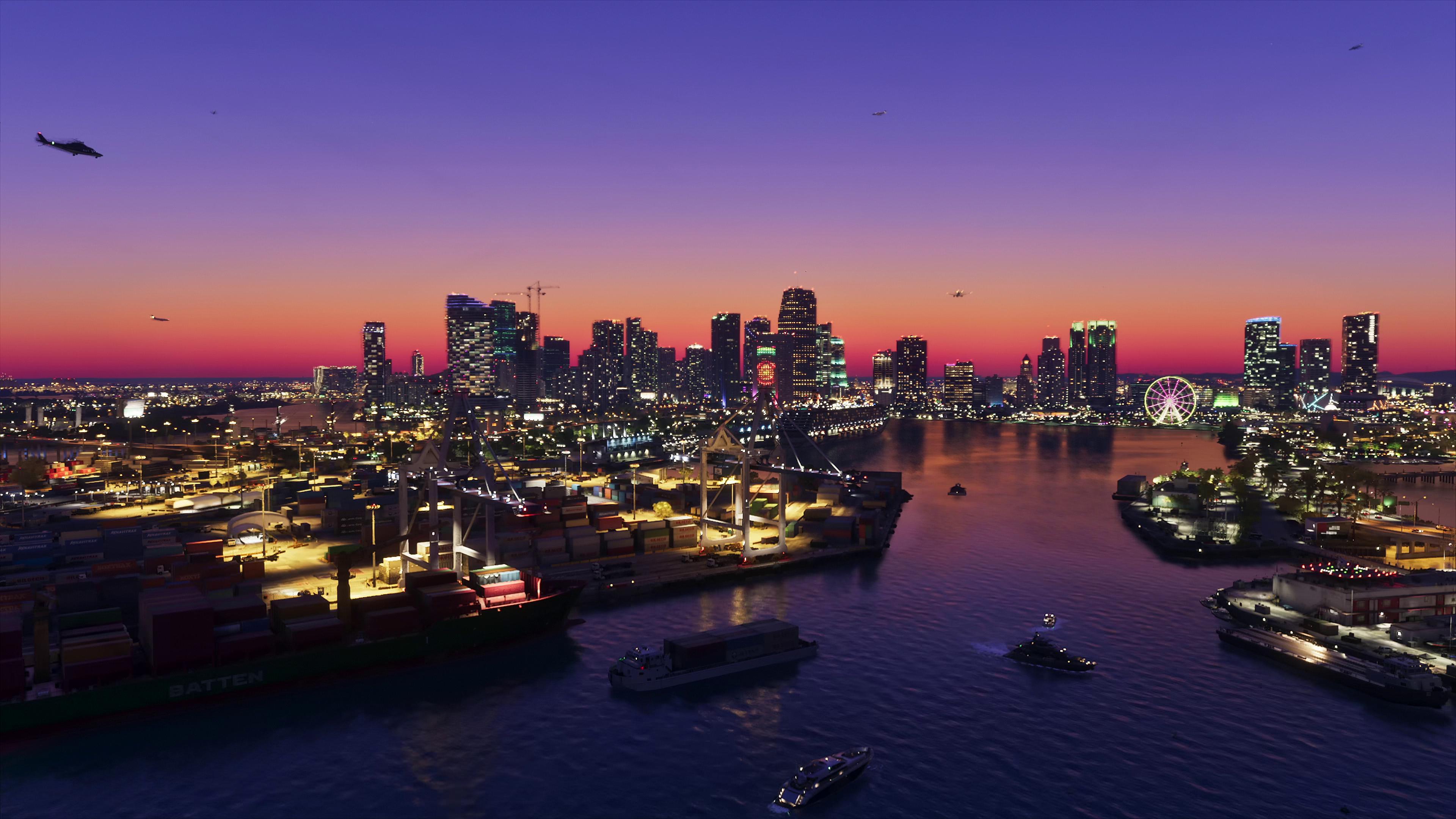 Vice City au crépuscule, visuel du site officiel de GTA 6