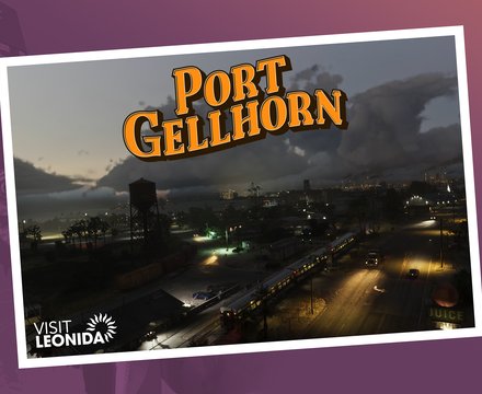 Carte postale : Port Gellhorn, artwork officiel de GTA 6