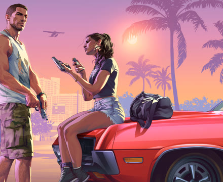 Jason et Lucia : Lock and Load : artwork officiel de GTA 6