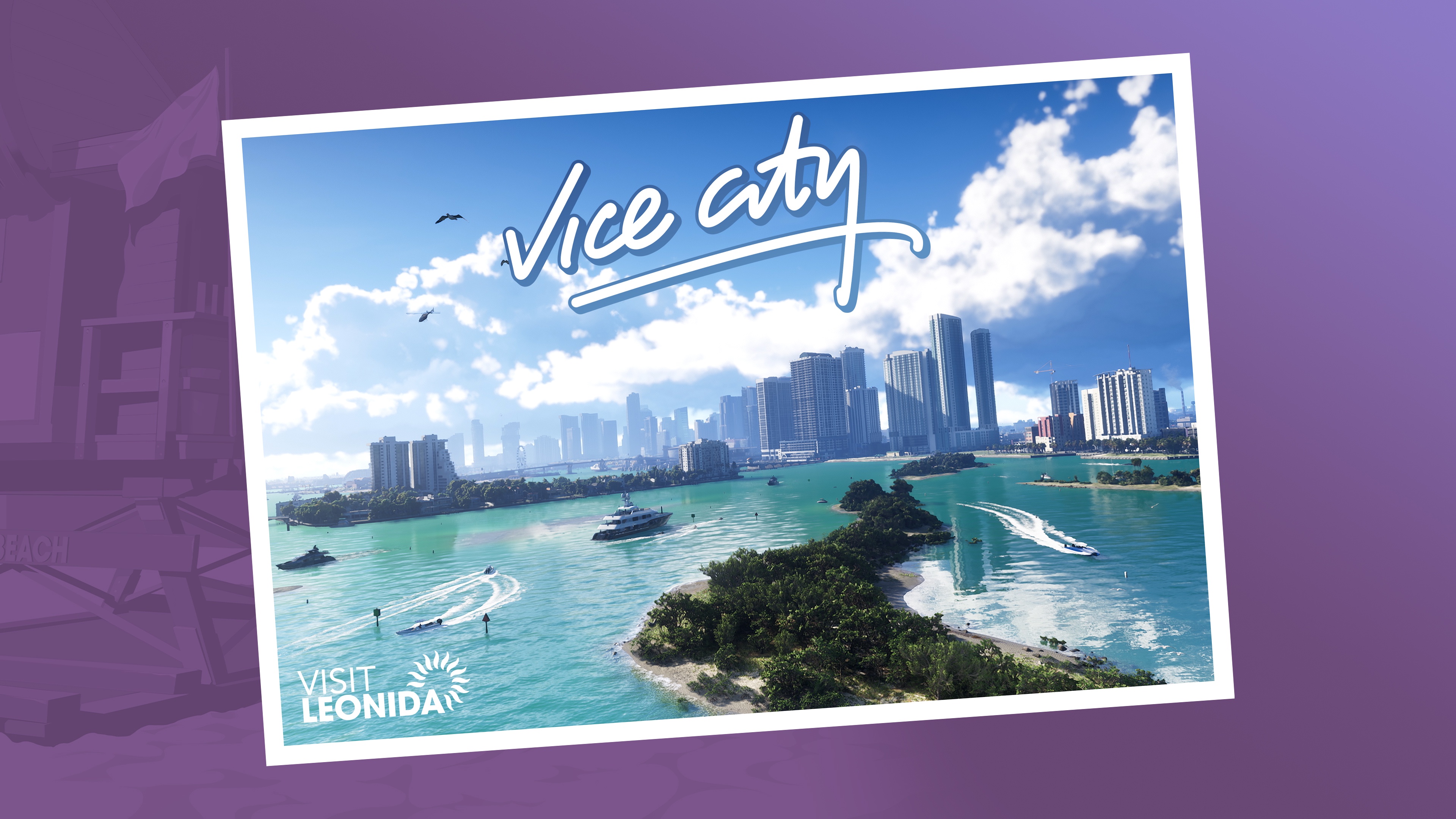 Illustration officielle de Vice City, la principale ville de la carte de GTA 6