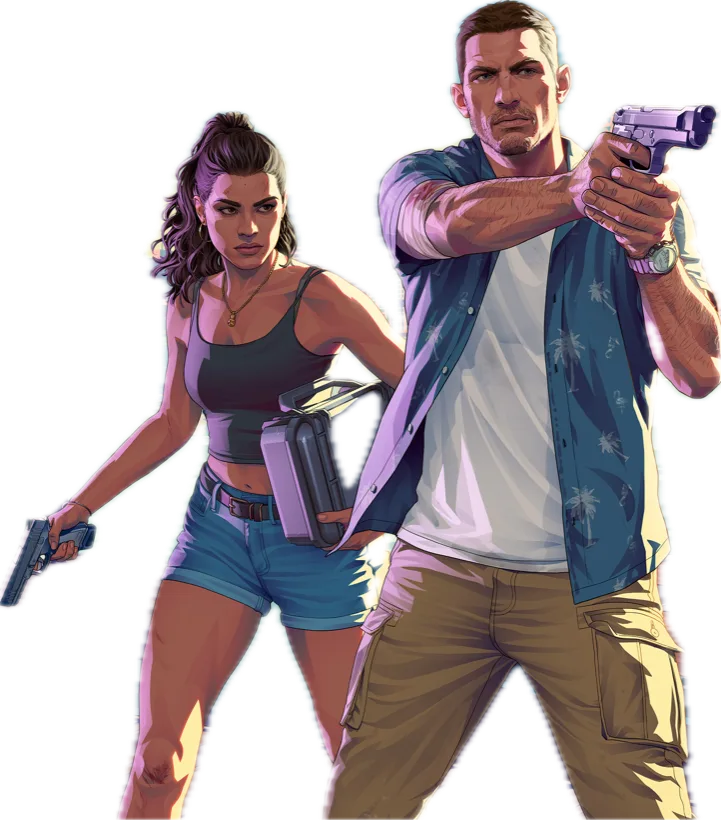 Jason et Lucia, les deux héros de GTA 6