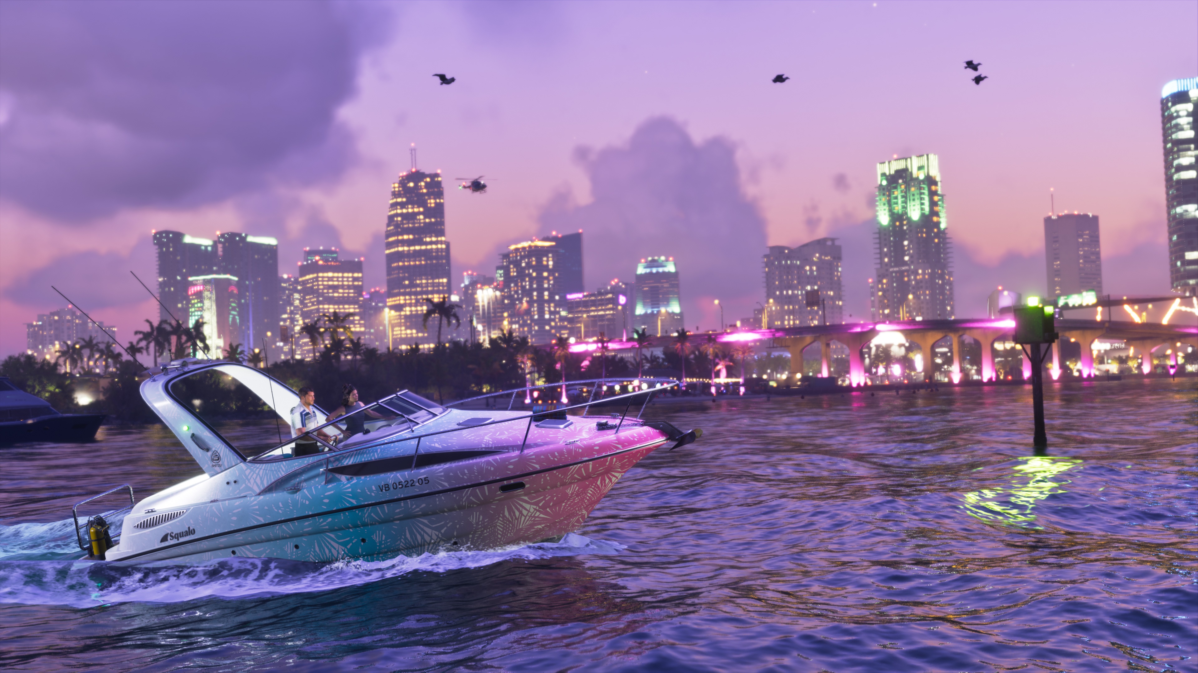 Le Shitzu Squalo de l'Édition ultime de GTA 6 devant Vice City
